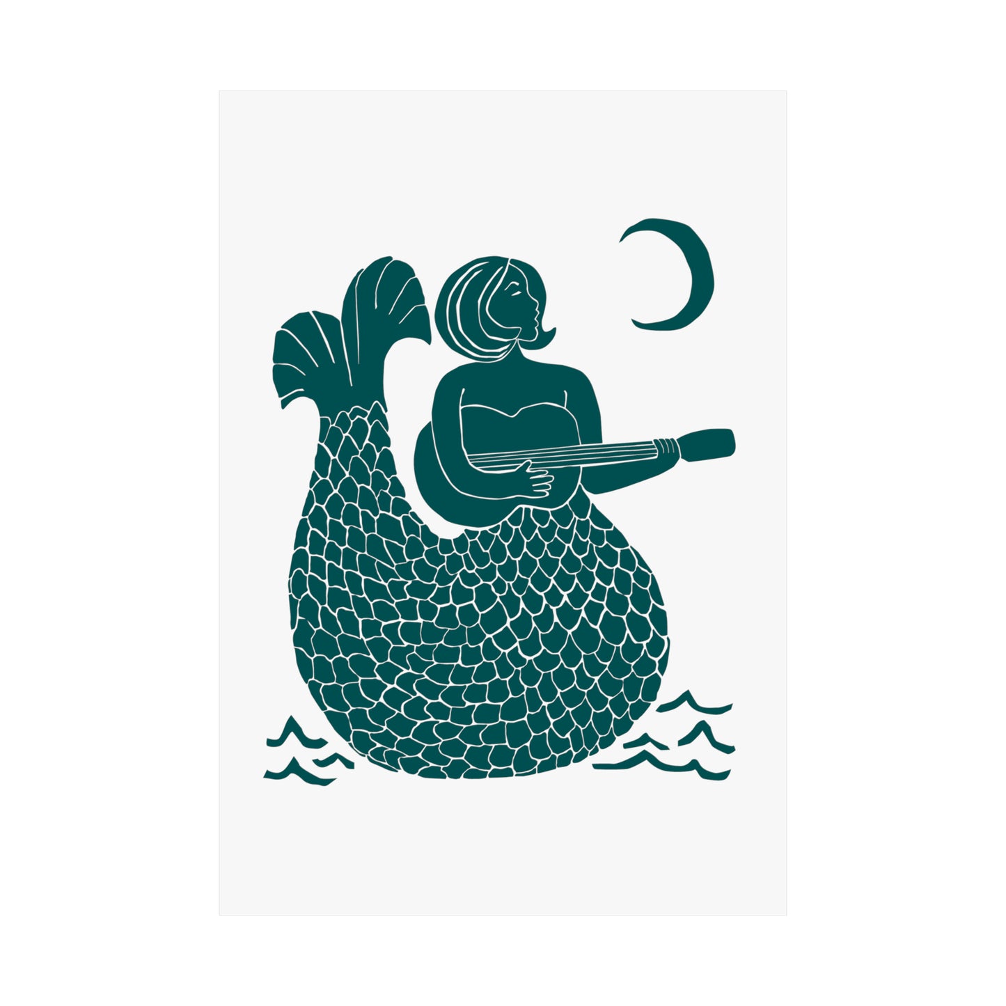 Music Mermaid Poster (green)