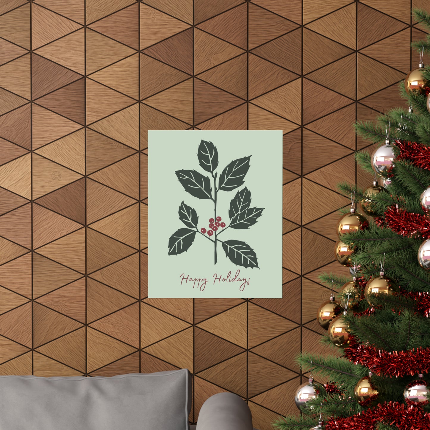 A Holiday Poster - Festive Evergreen