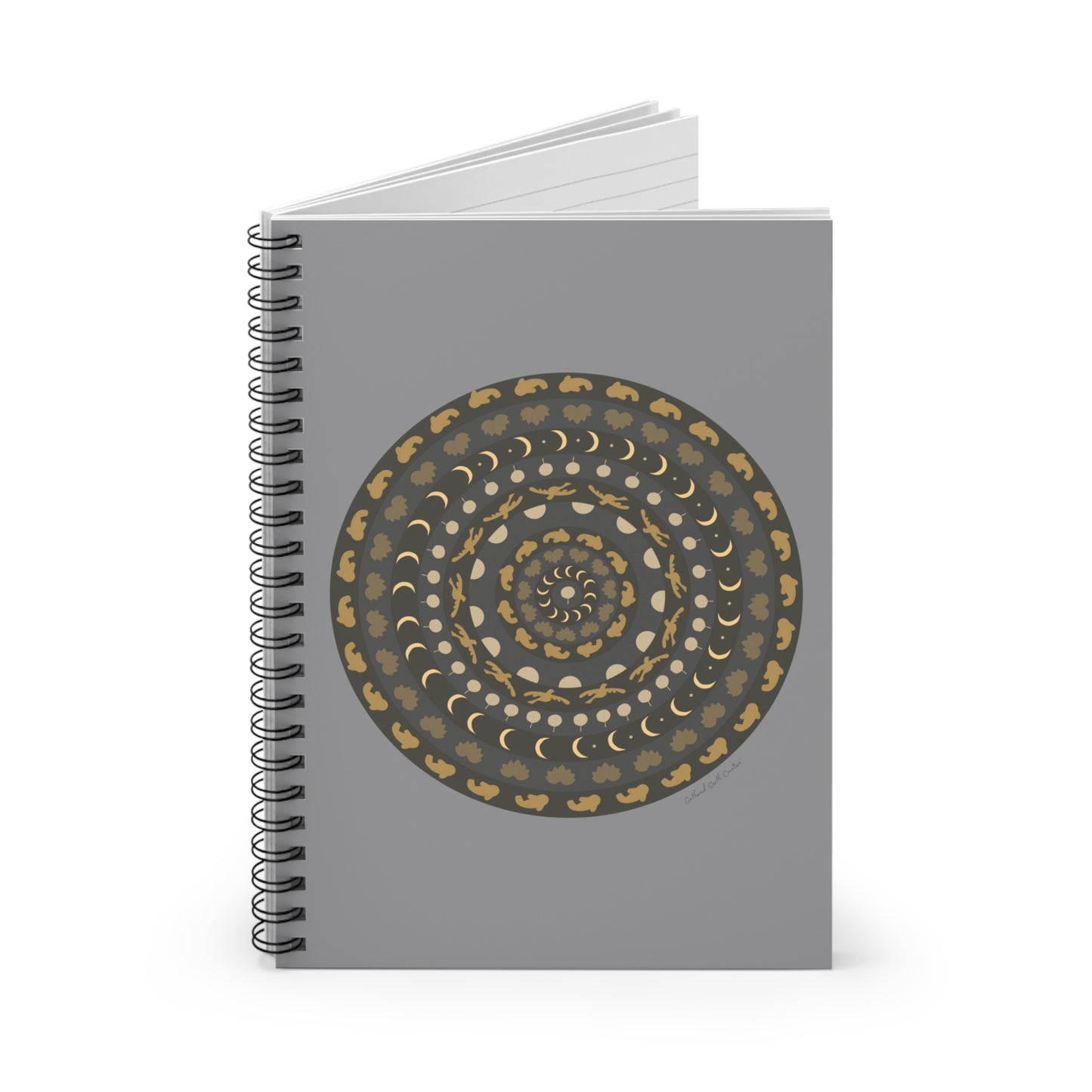 Earth's Harmony Mandala, Spiral Notebook - Ruled Line