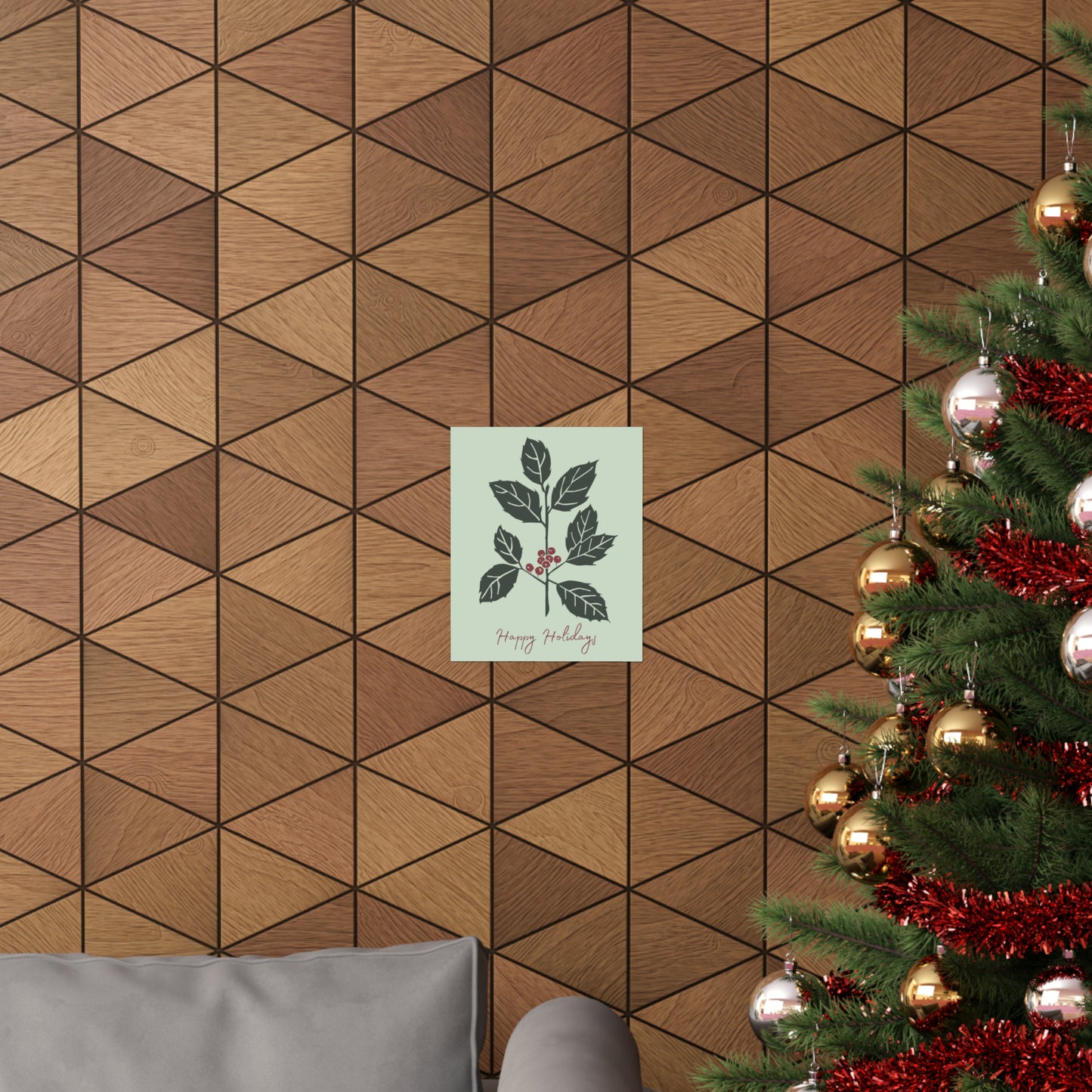 A Holiday Poster - Festive Evergreen