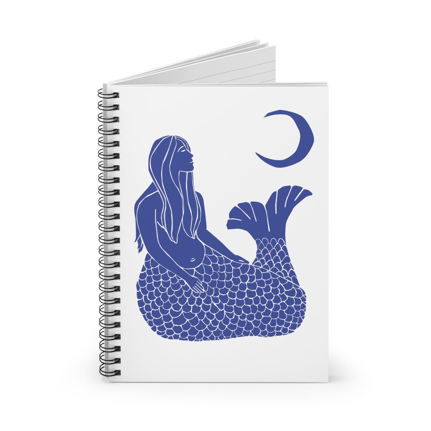 Contemplating Mermaid, Spiral Notebook - Ruled Line