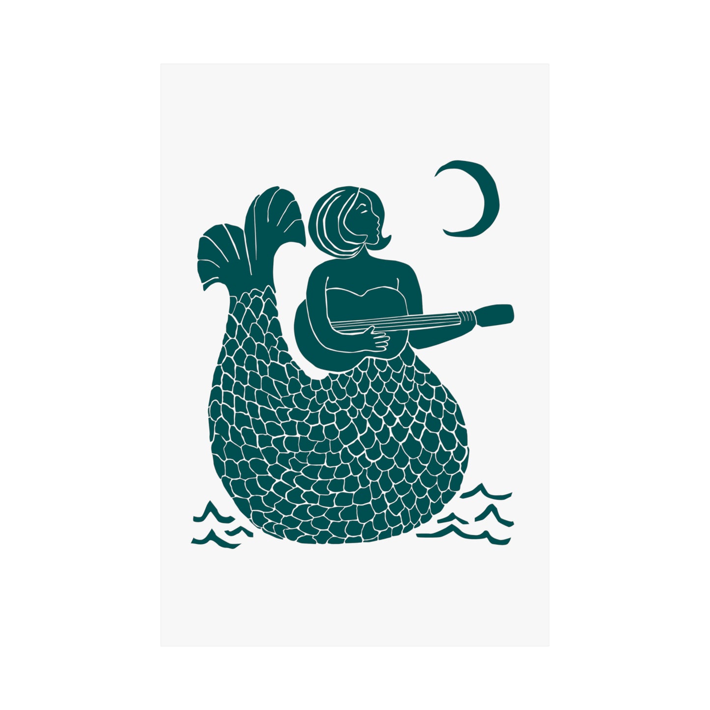 Music Mermaid Poster (green)