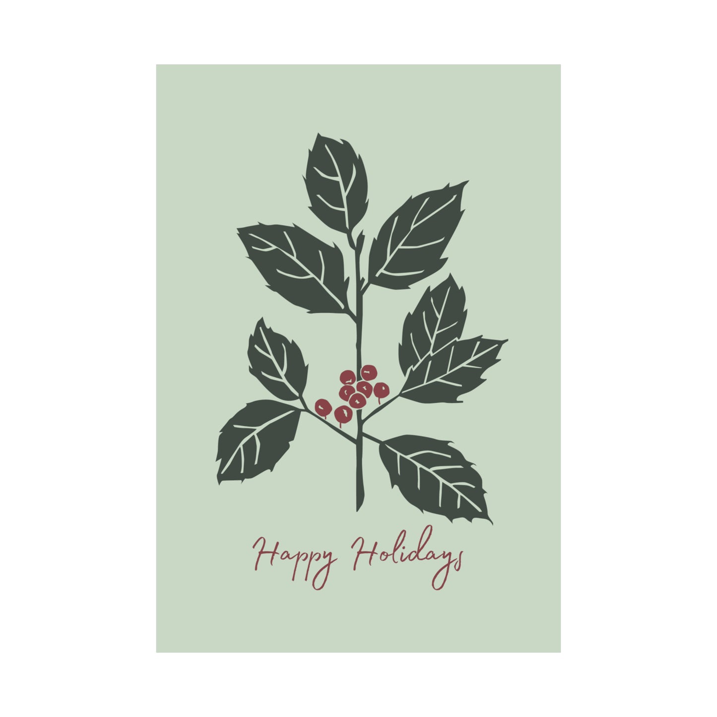 A Holiday Poster - Festive Evergreen