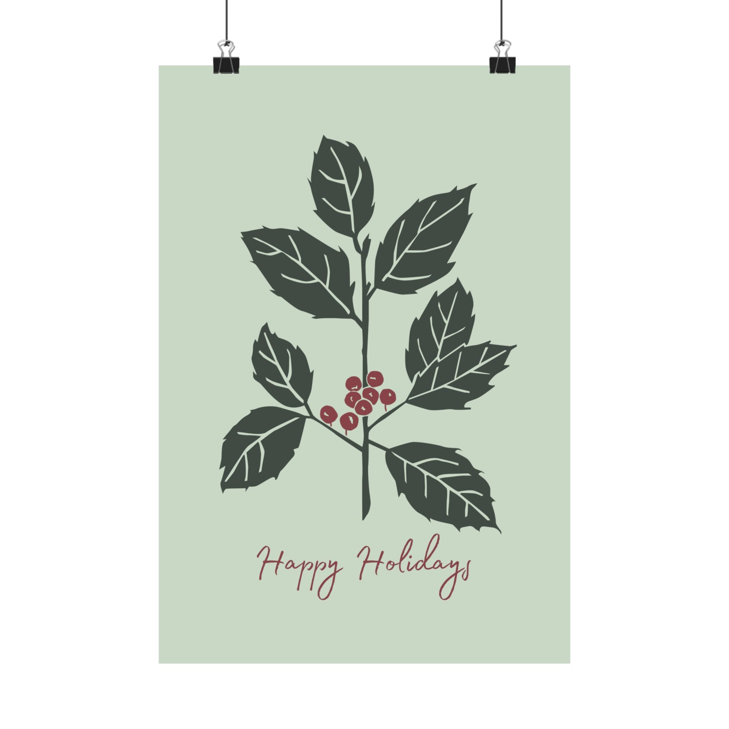 A Holiday Poster - Festive Evergreen