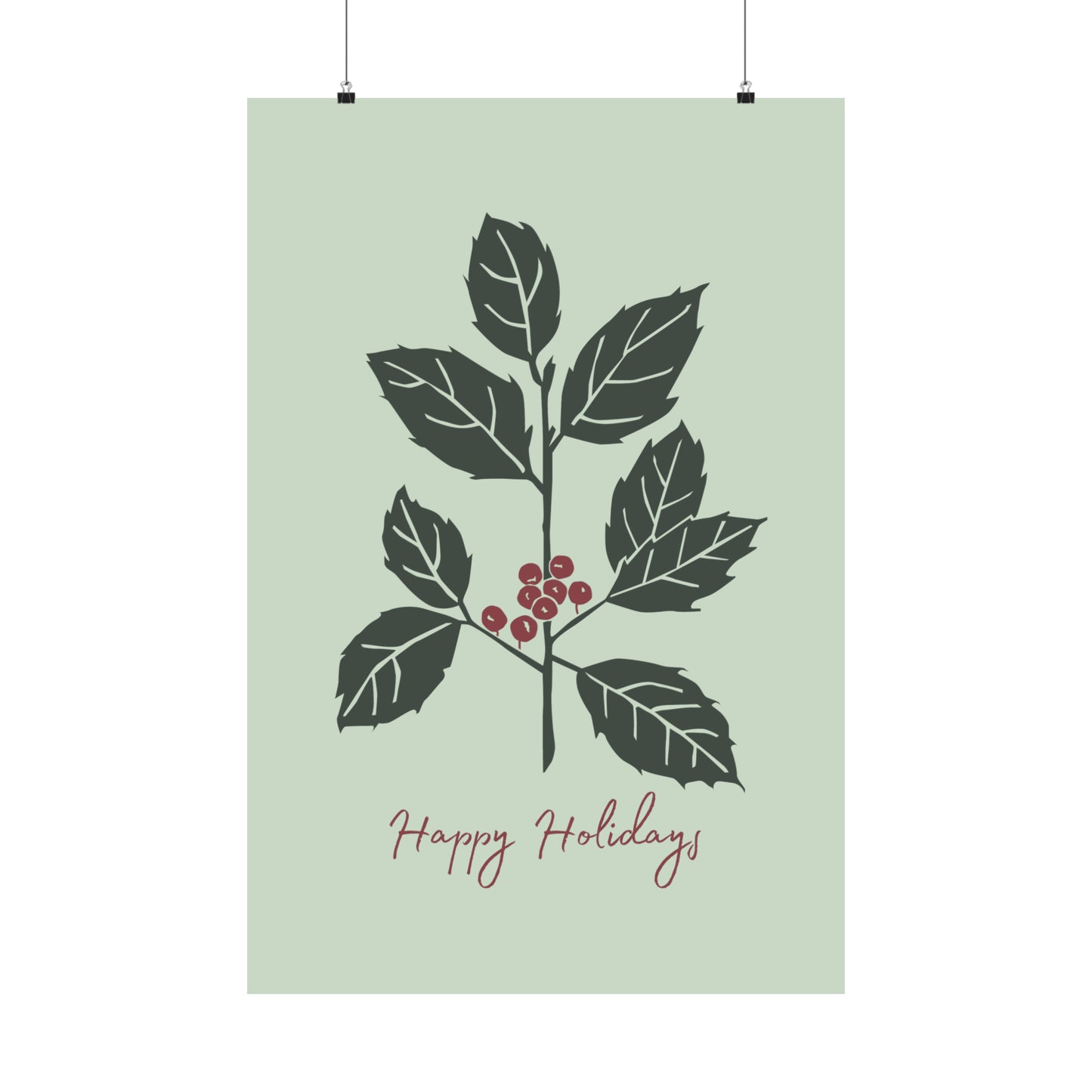 A Holiday Poster - Festive Evergreen