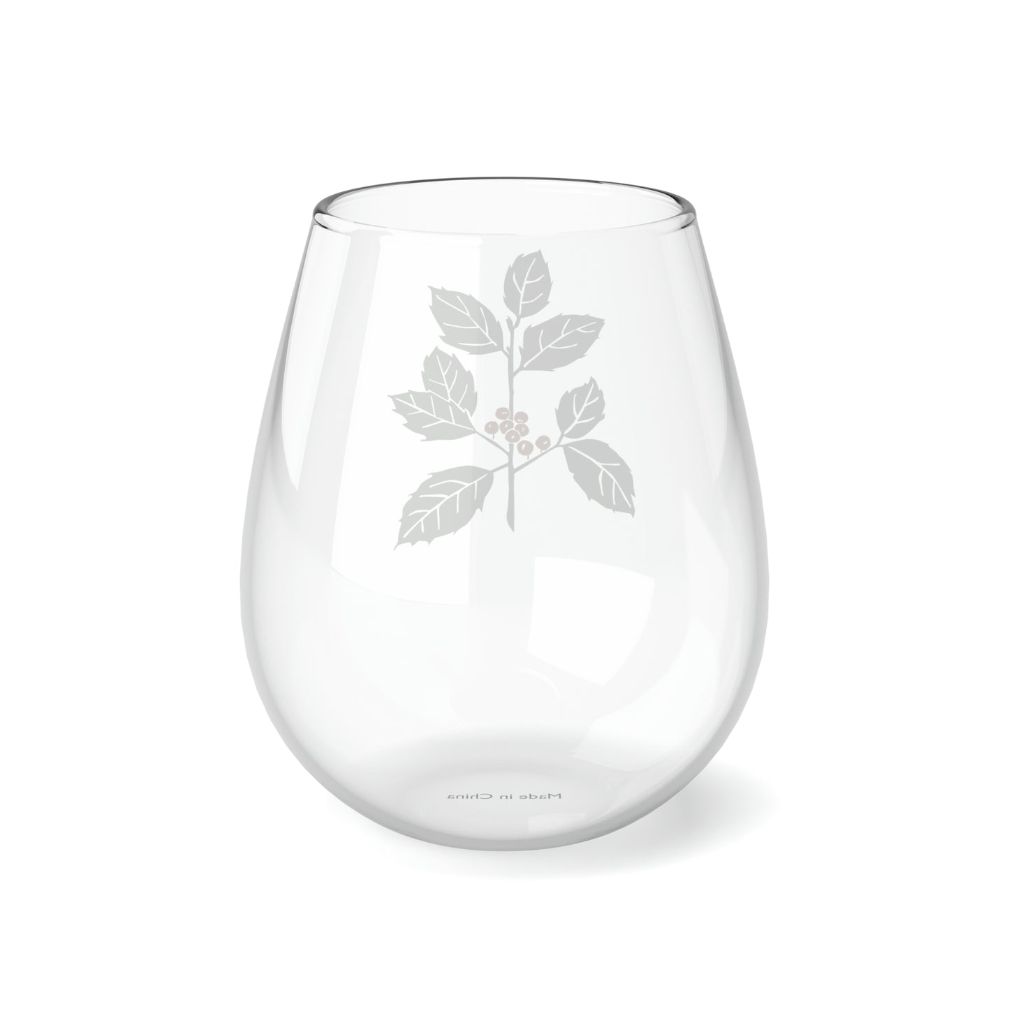 A Holiday Wine Glass, 11.75oz -  Festive Evergreen