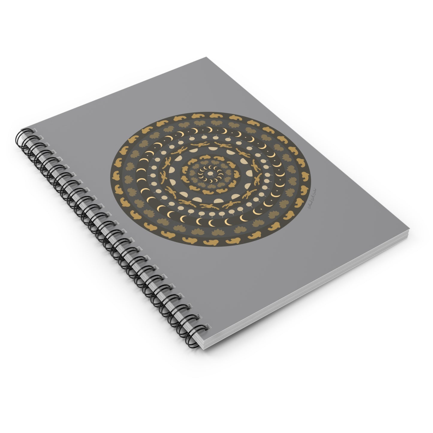 Earth's Harmony Mandala, Spiral Notebook - Ruled Line