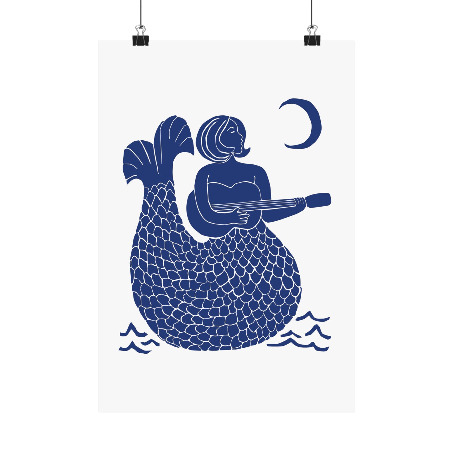 Music Mermaid Poster (blue)