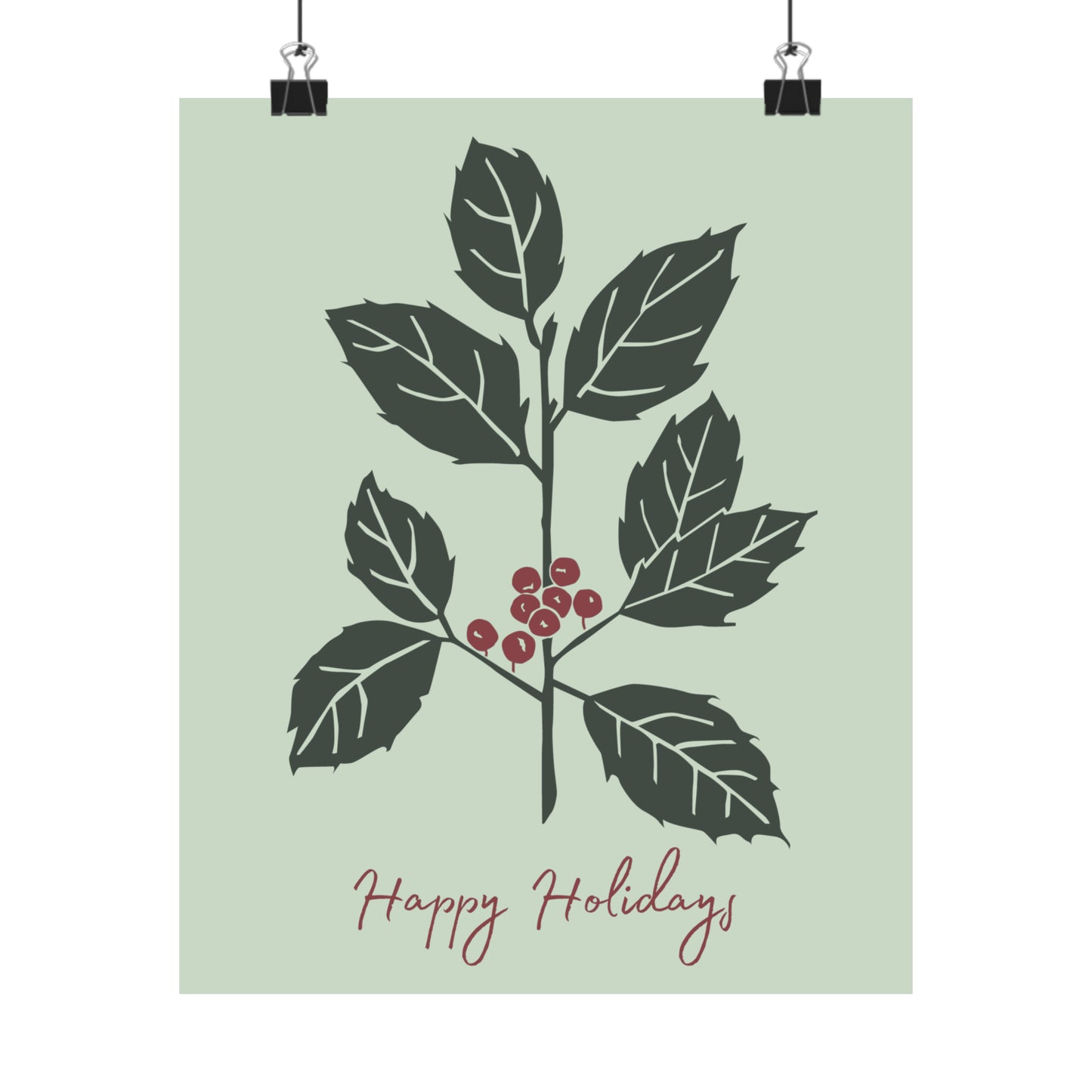 A Holiday Poster - Festive Evergreen