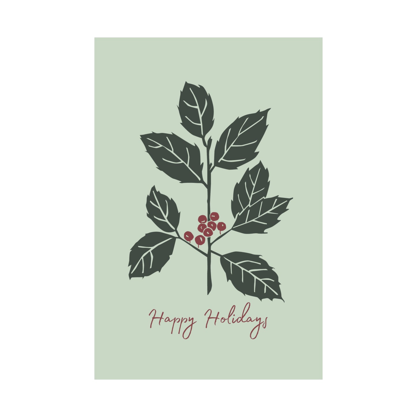 A Holiday Poster - Festive Evergreen