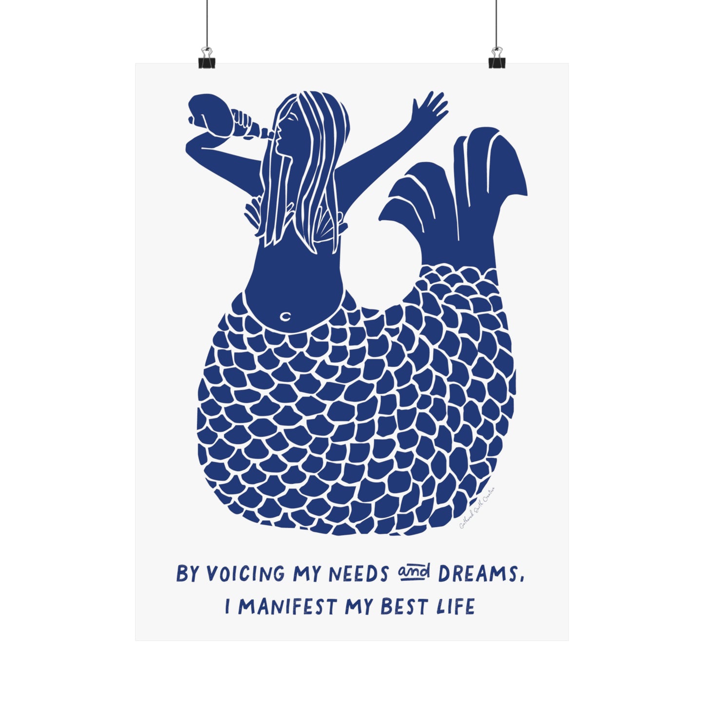 Manifesting Voice Mermaid Poster