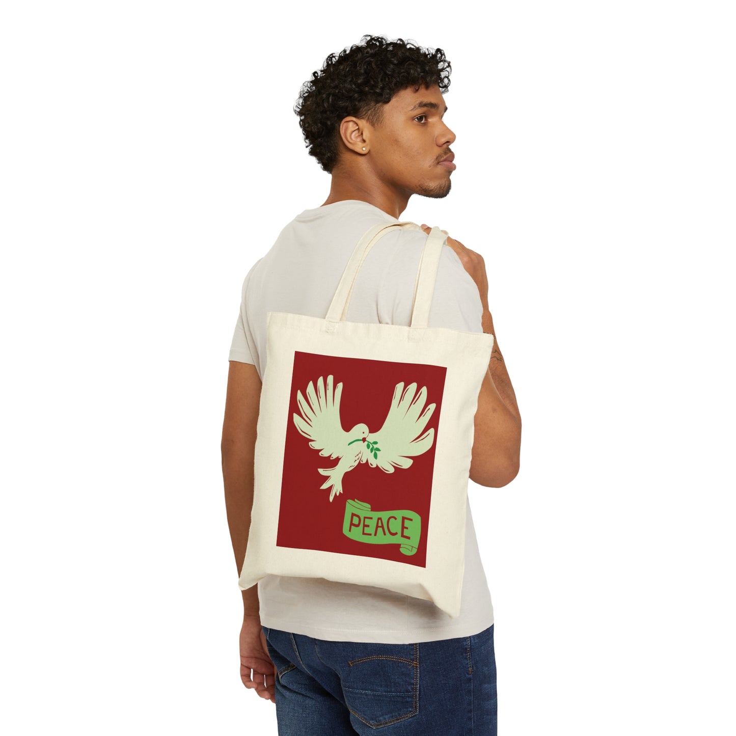 A Holiday Canvas Bag - Peace Dove