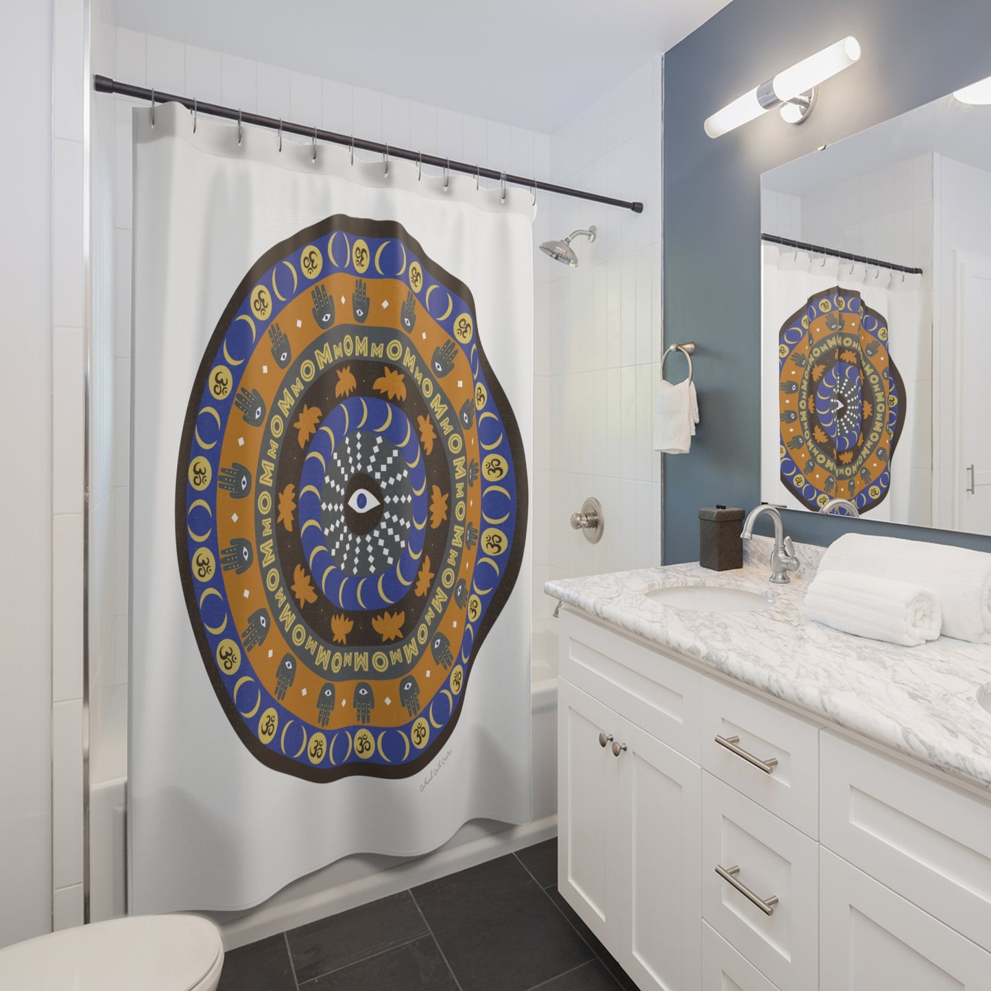 Yoga Mandala, Shower Curtain