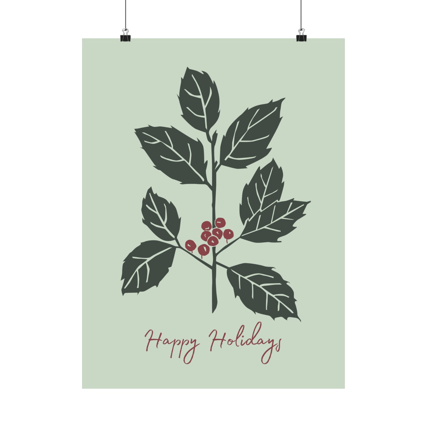 A Holiday Poster - Festive Evergreen