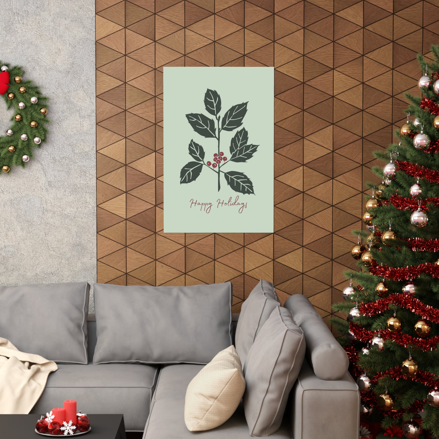 A Holiday Poster - Festive Evergreen