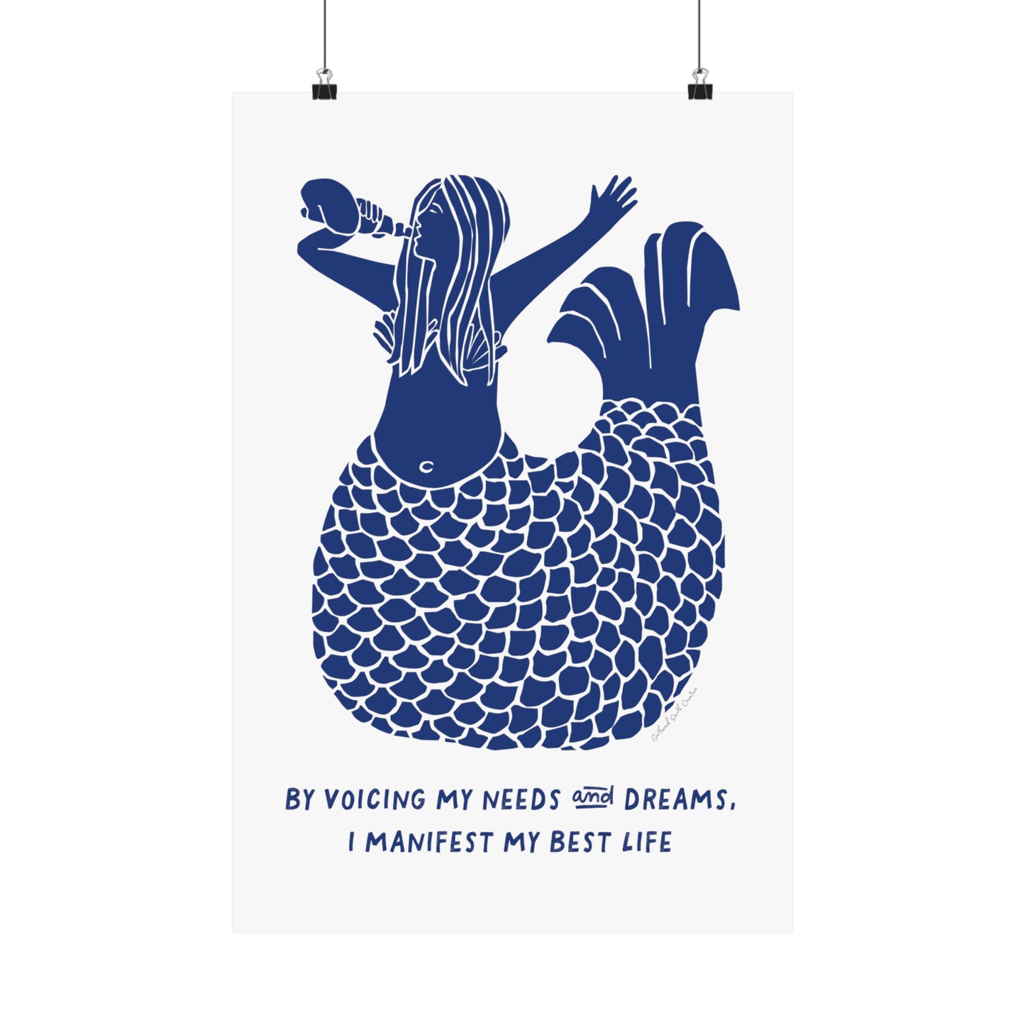 Manifesting Voice Mermaid Poster