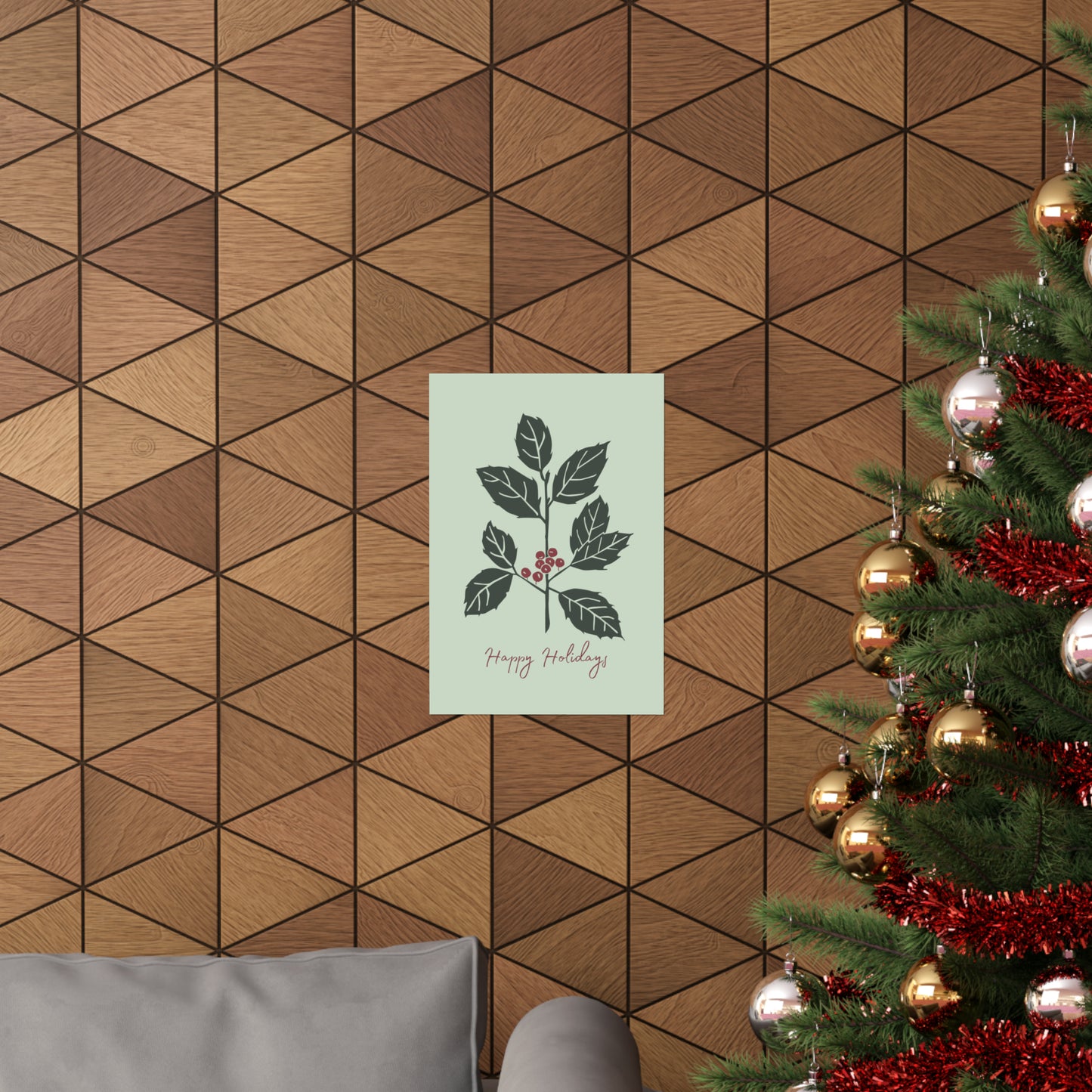 A Holiday Poster - Festive Evergreen