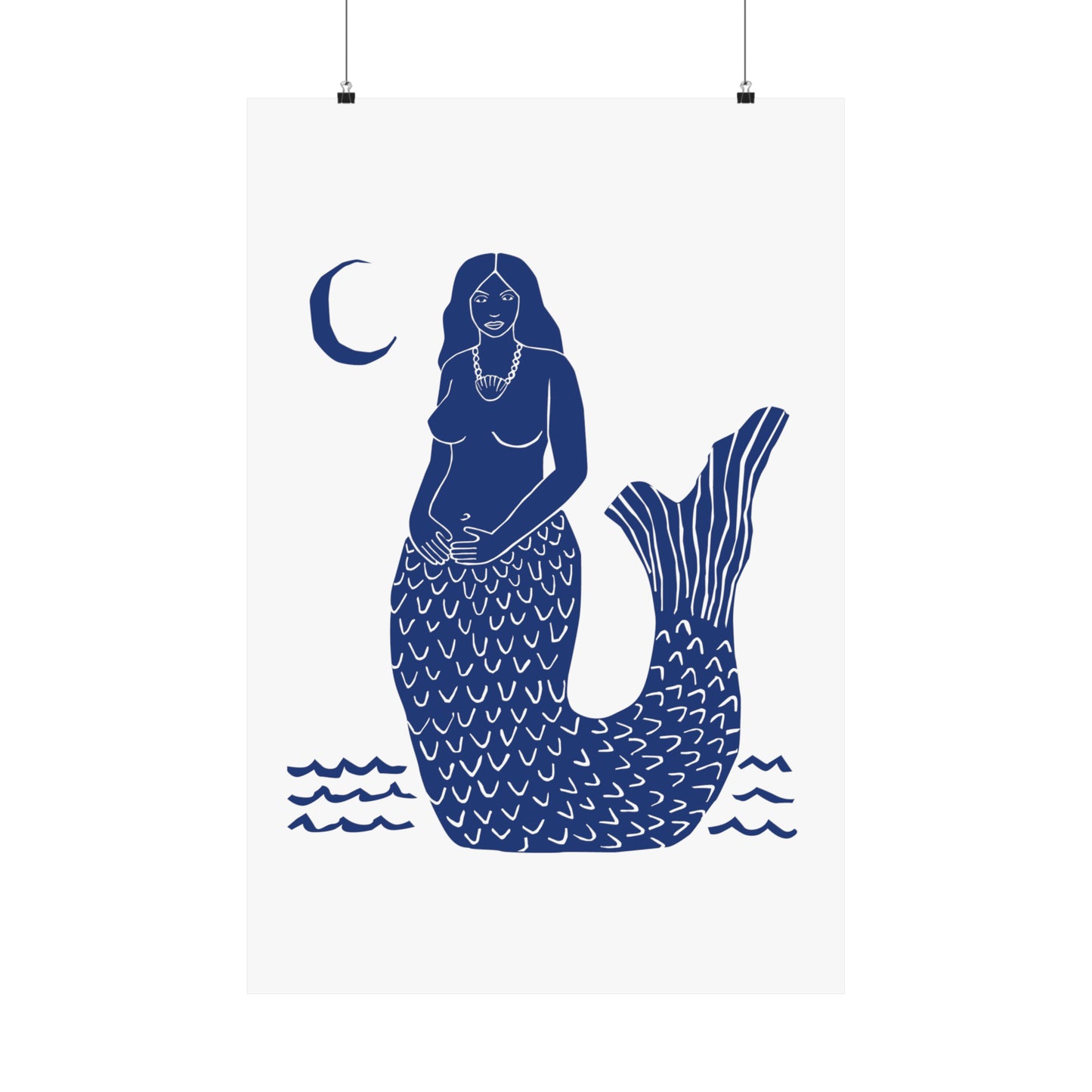 Empowered Mermaid Poster (blue)