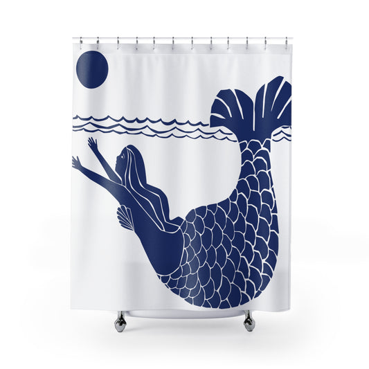 Mermaid Dreams – Reach for the Moon, Shower Curtain