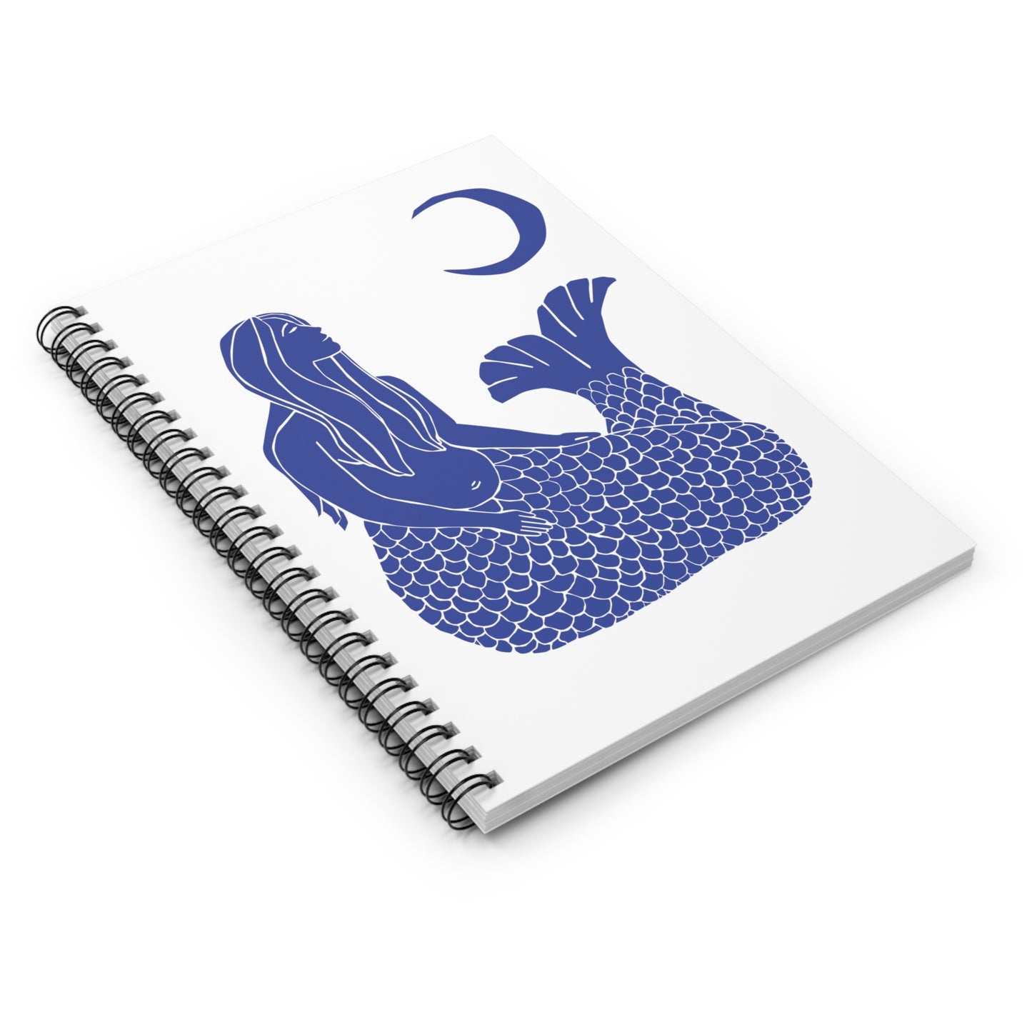 Contemplating Mermaid, Spiral Notebook - Ruled Line