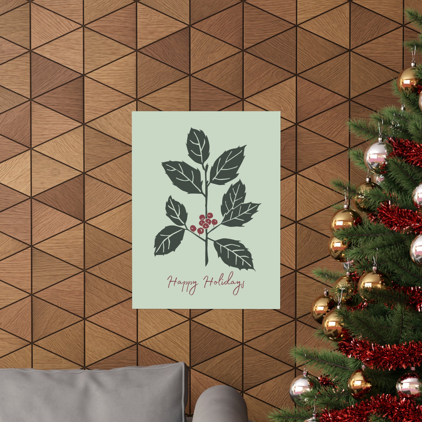 A Holiday Poster - Festive Evergreen